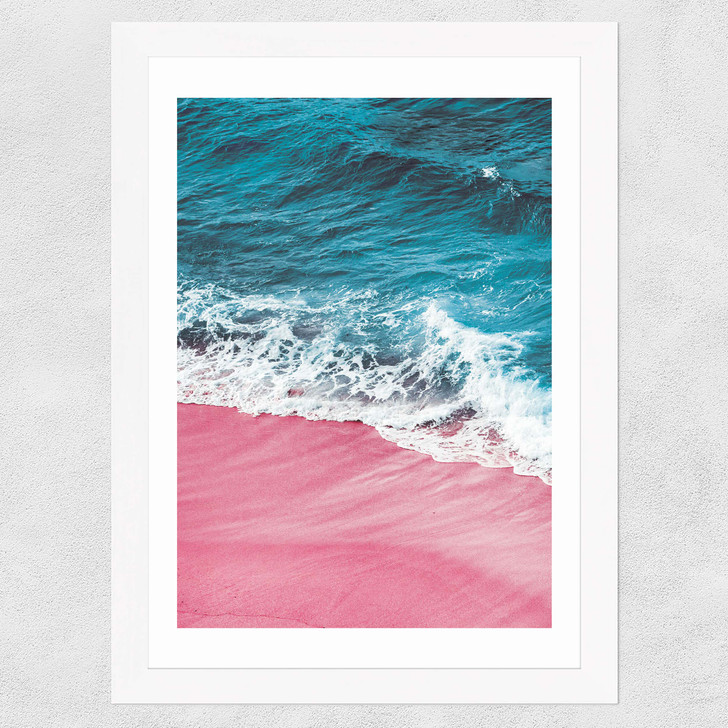 Pink Wide White Frame