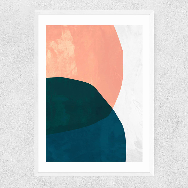 Two Faces Narrow White Frame