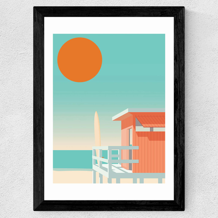 California Beach Wide Black Frame California Beach Wide Black Frame