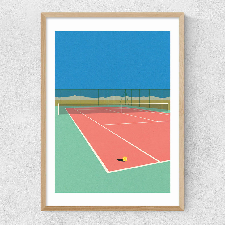 Tennis Court In The Desert Narrow Oak Frame
