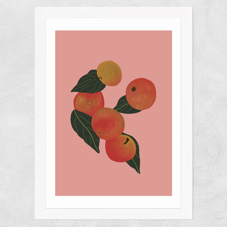 Apples Wide White Frame Apples Wide White Frame