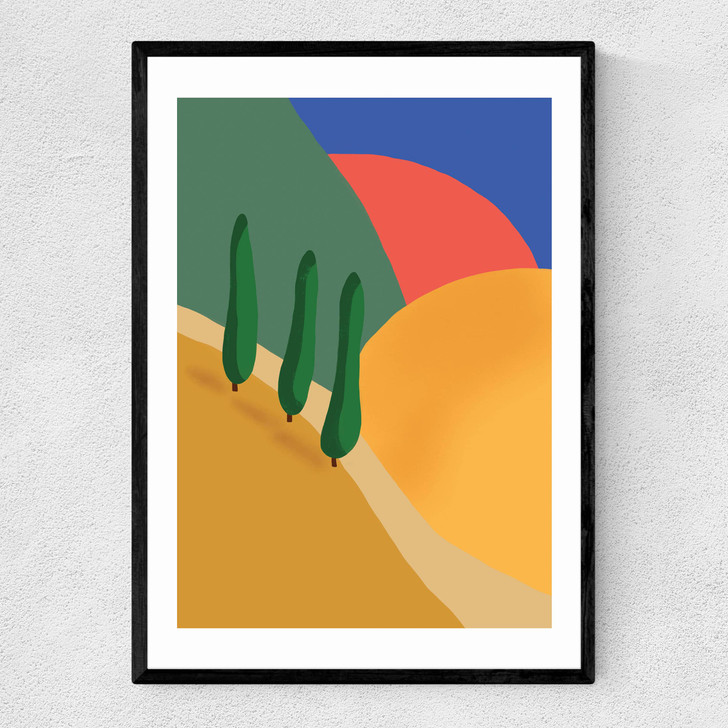 Tuscan Hills Narrow Black Frame Tuscan Hills Narrow Black Frame