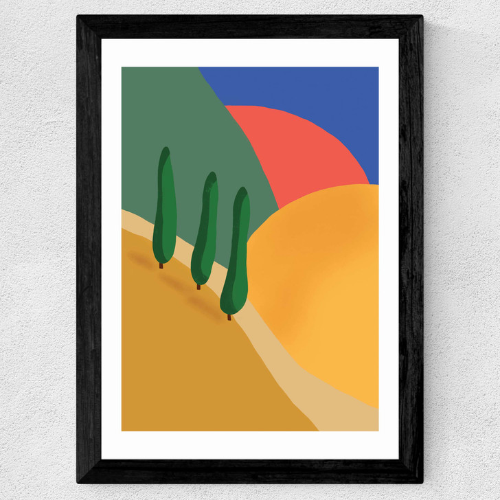 Tuscan Hills Wide Black Frame Tuscan Hills Wide Black Frame