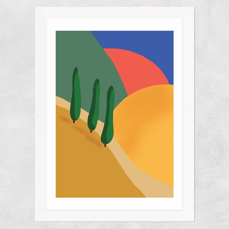 Tuscan Hills Wide White Frame