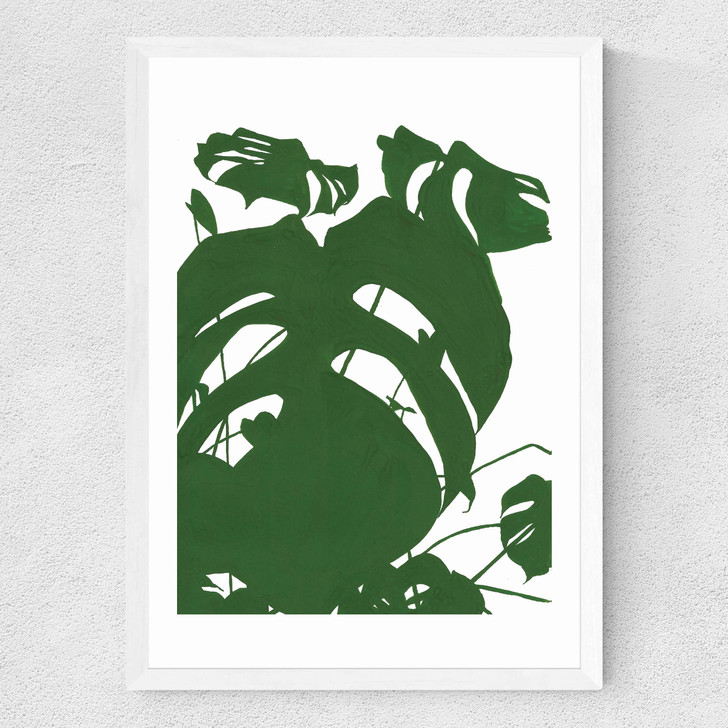 Monsterra I Medium White Frame Monsterra I Medium White Frame