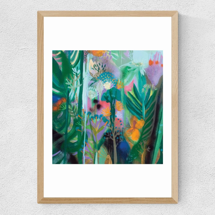 Emerald Love Medium Oak Frame