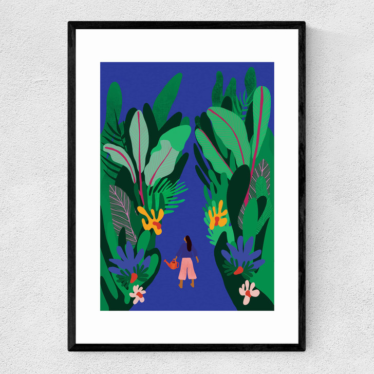 Night Garden Narrow Black Frame Night Garden Narrow Black Frame