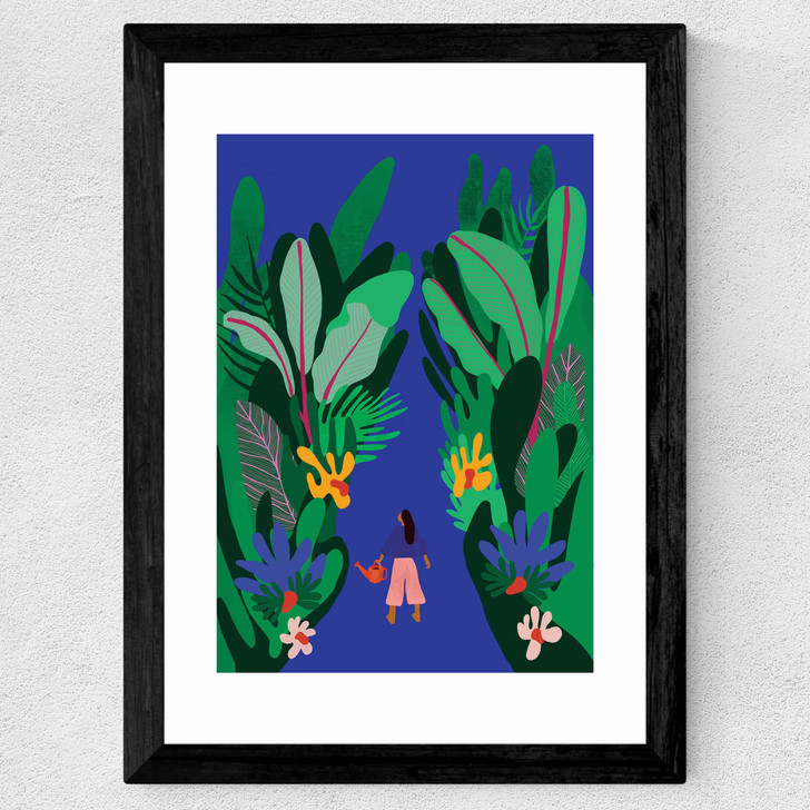 Night Garden Wide Black Frame Night Garden Wide Black Frame