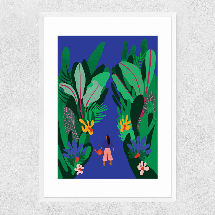 Night Garden Narrow White Frame Night Garden Narrow White Frame