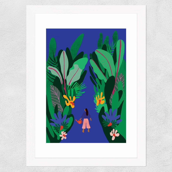 Night Garden Wide White Frame Night Garden Wide White Frame