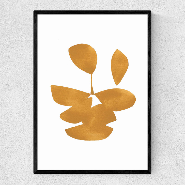 Leaves XI Narrow Black Frame