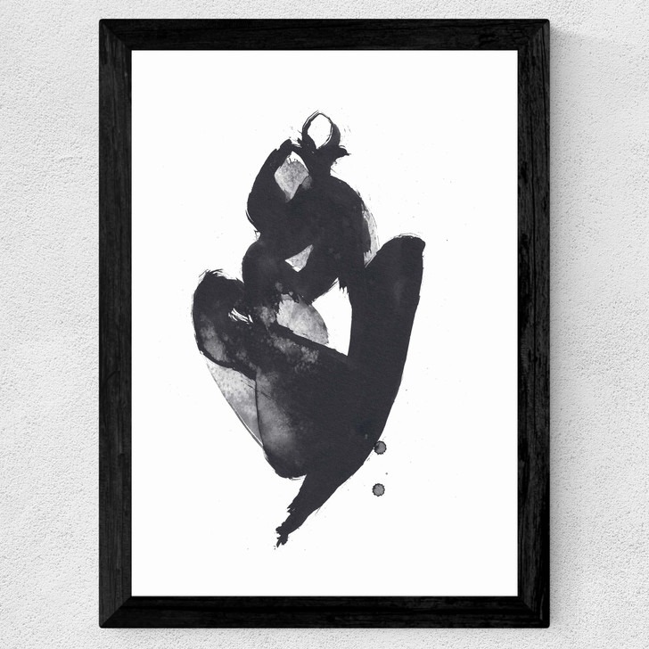 Sitting Woman III Wide Black Frame