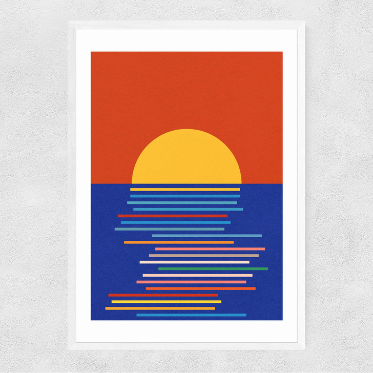 Sunset Narrow White Frame