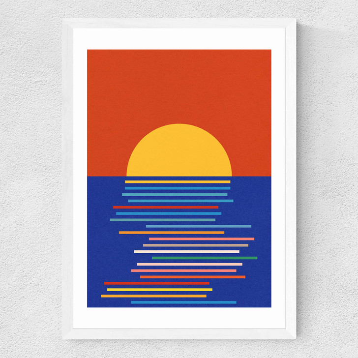 Sunset Medium White Frame