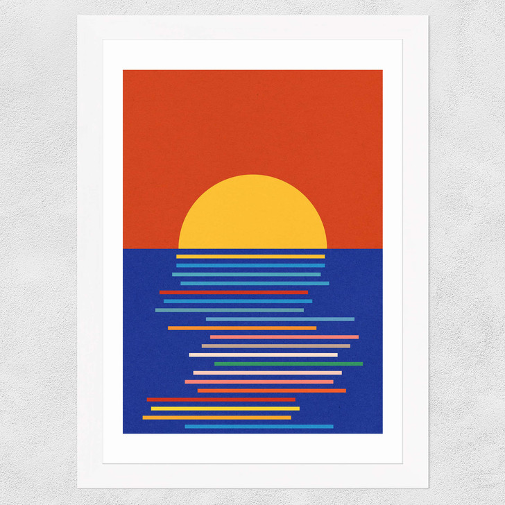 Sunset Wide White Frame