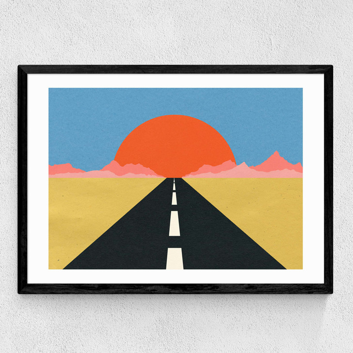 Road to Sun Medium Black Frame