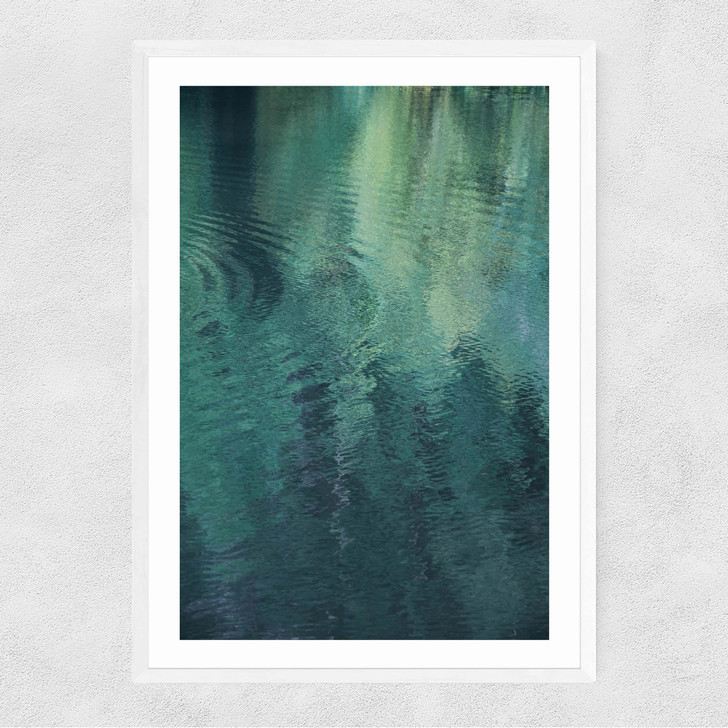 Forest in the Lake Narrow White Frame Forest in the Lake Narrow White Frame
