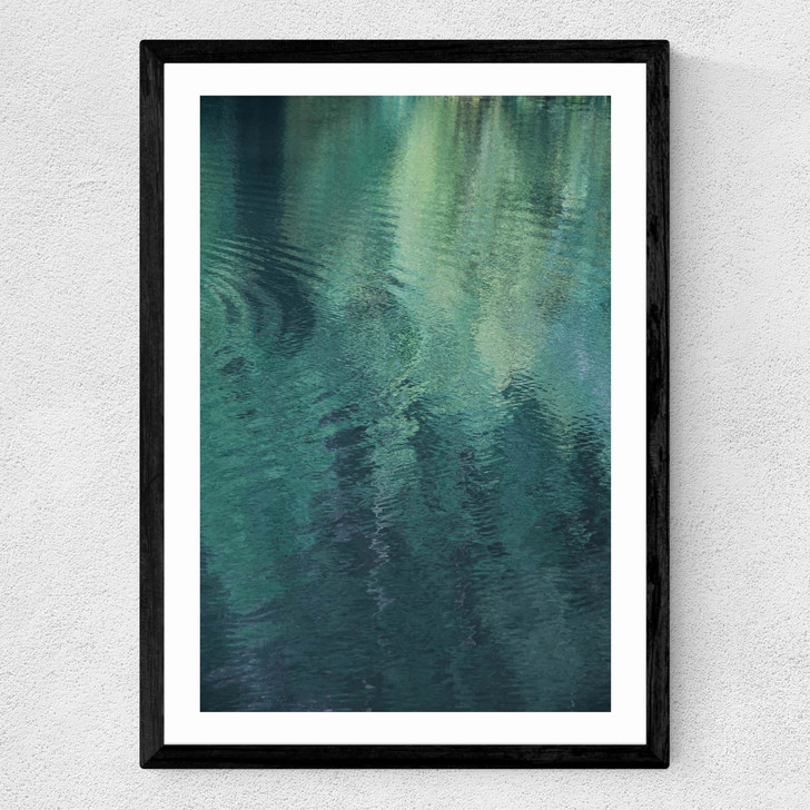 Forest in the Lake Medium Black Frame