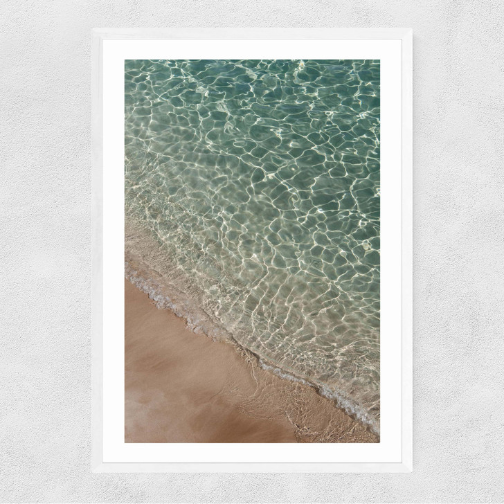 Where Sand and Water Narrow White Frame