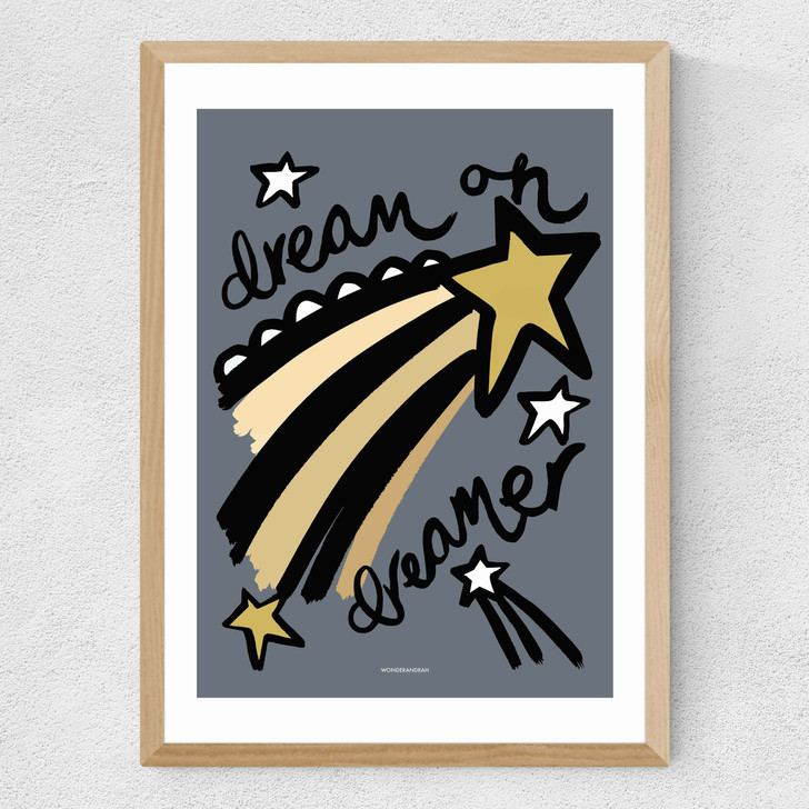 Dream Blue Medium Oak Frame Dream Blue Medium Oak Frame