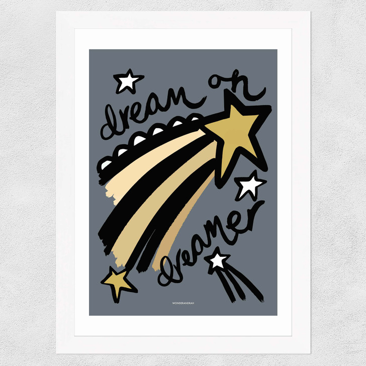 Dream Blue Wide White Frame Dream Blue Wide White Frame