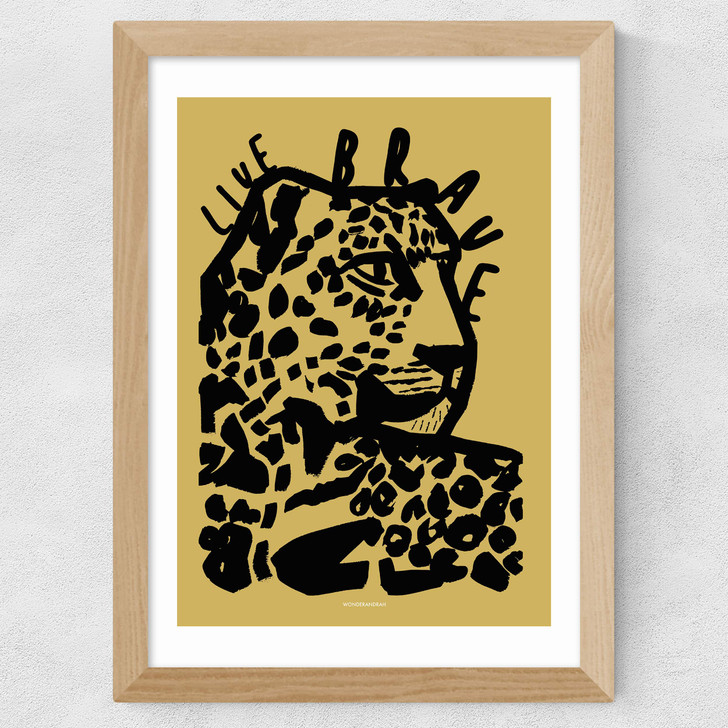 Live Brave Wide Oak Frame Live Brave Wide Oak Frame