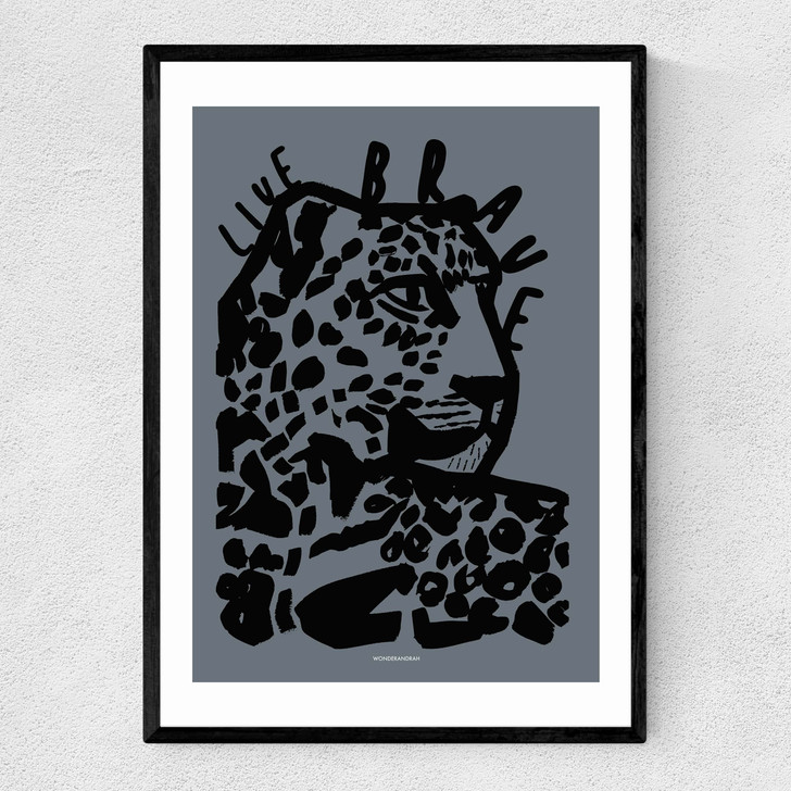 Live Brave Blue Narrow Black Frame Live Brave Blue Narrow Black Frame