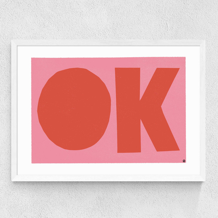 OK! Medium White Frame