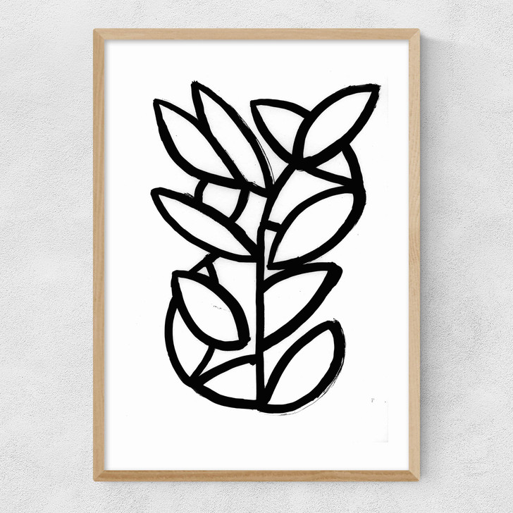 Leaves X Narrow Oak Frame