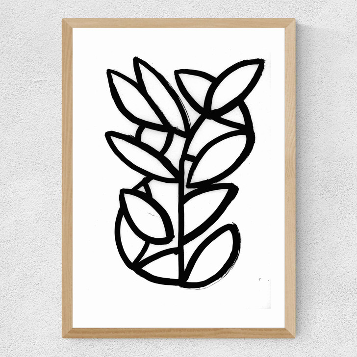 Leaves X Medium Oak Frame