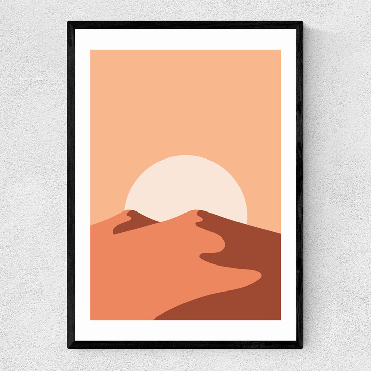 Sand Dunes Narrow Black Frame