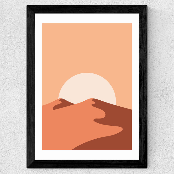 Sand Dunes Wide Black Frame