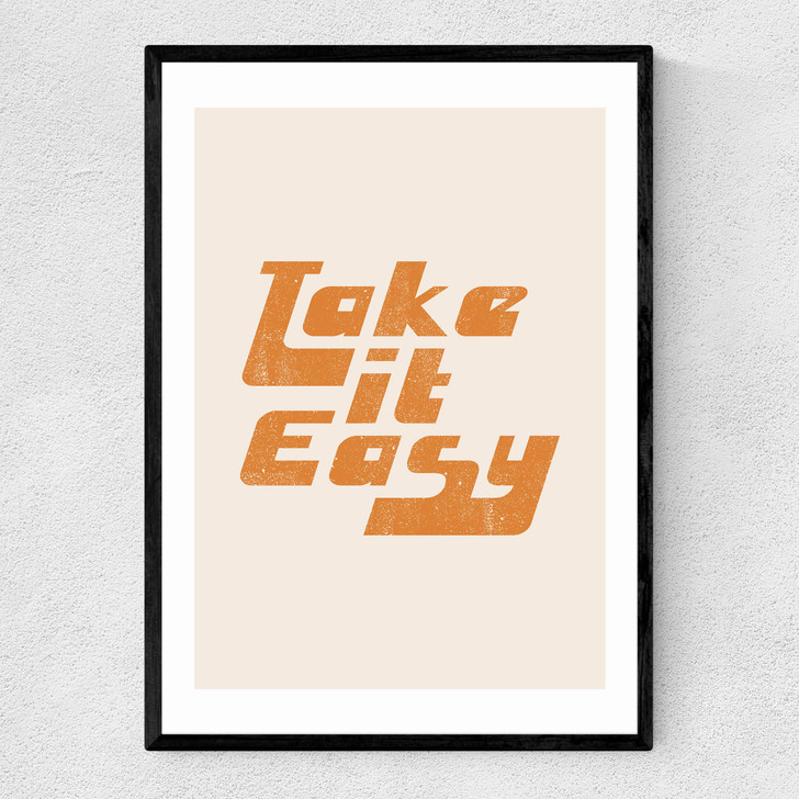 Take It Easy by Sundry Society Narrow Black Frame