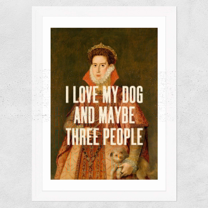 Home Is Where The Dog Is Medium Black Frame