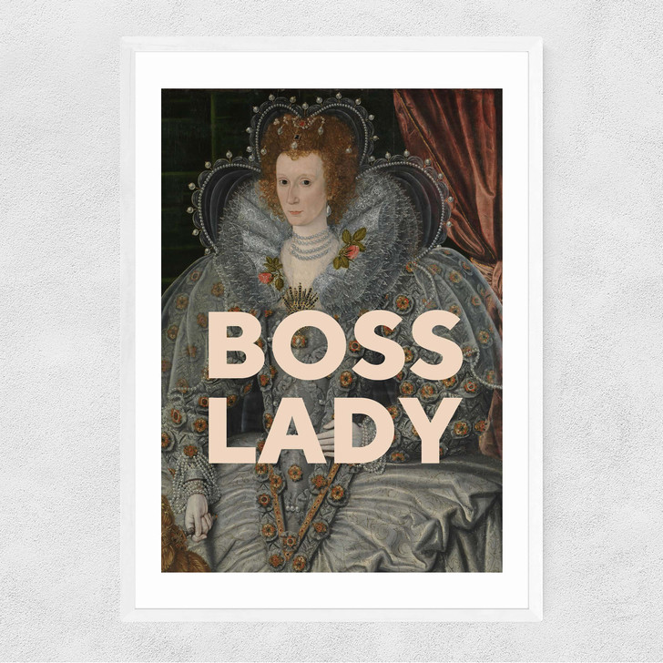 Boss Lady Narrow White Frame Boss Lady Narrow White Frame
