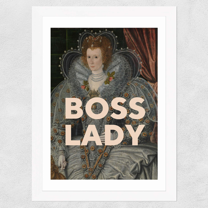 Boss Lady Wide White Frame Boss Lady Wide White Frame