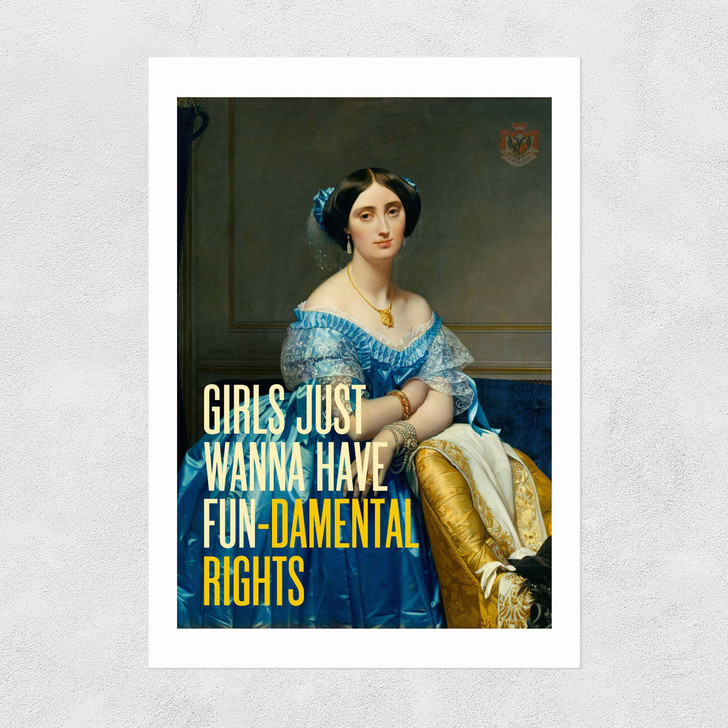 Girl's Just Wanna Have Fundamental Rights Unframed Print