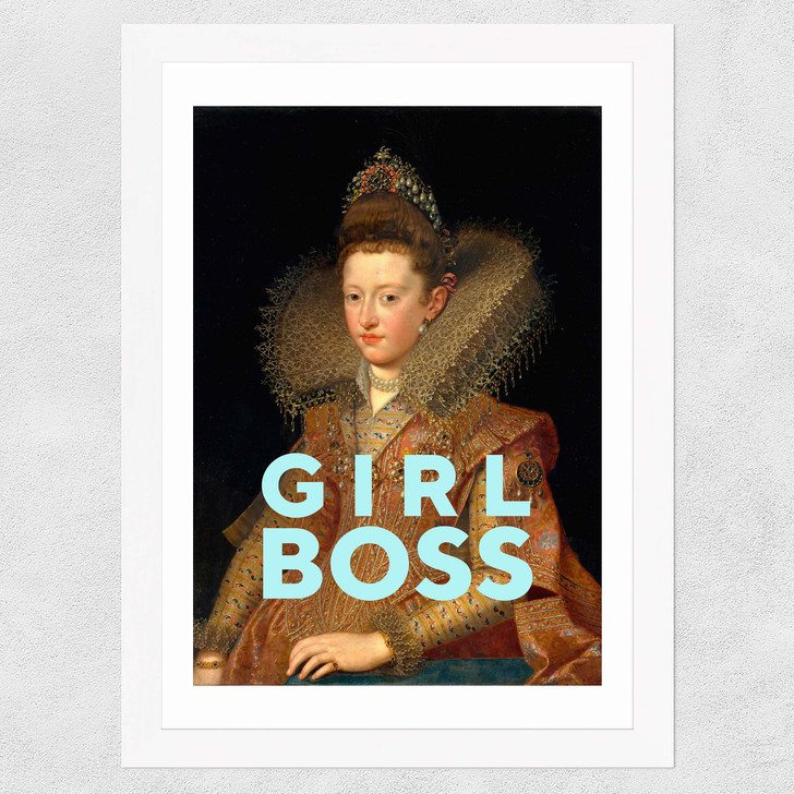 Girl Boss Wide White Frame