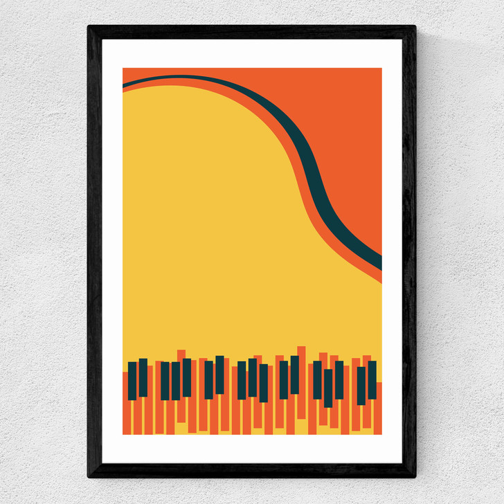 Grand Piano Medium Black Frame