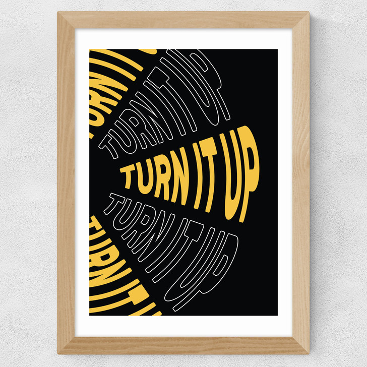 Turn It Up Wide Oak Frame
