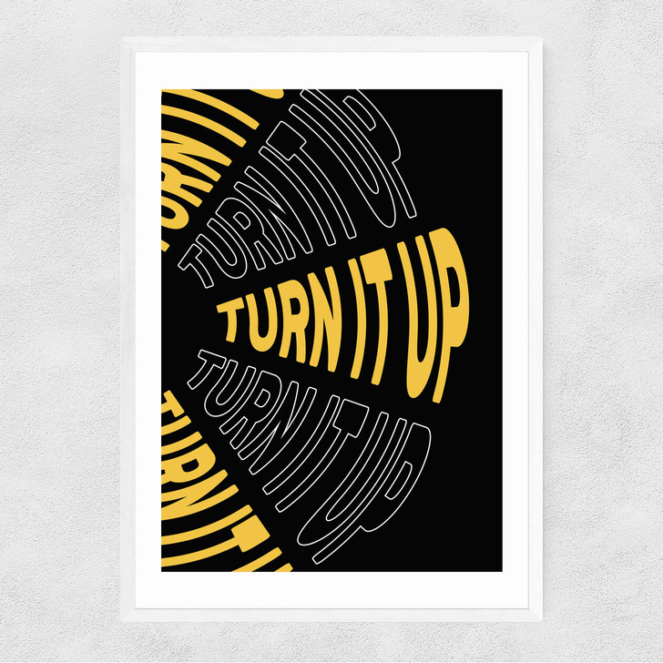 Turn It Up Narrow White Frame