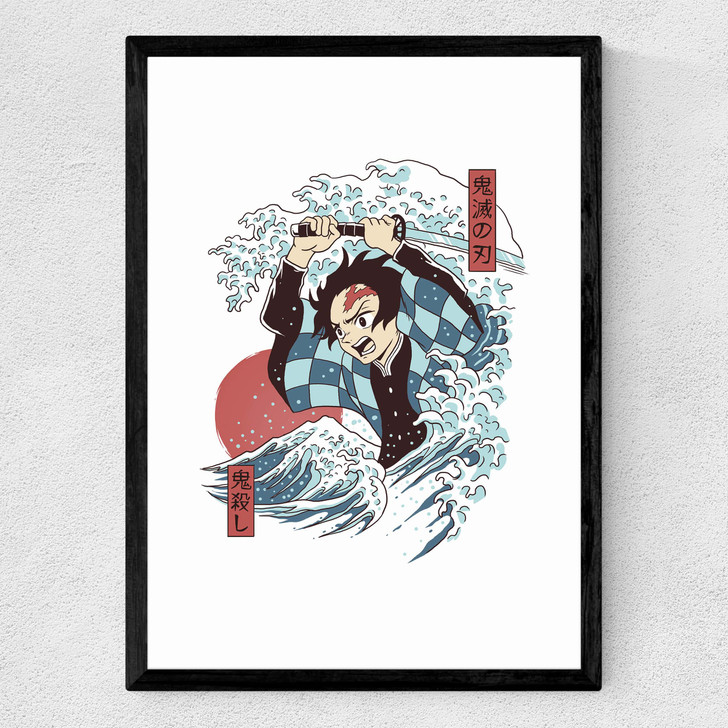 Demon Slayer Ukiyo-e Medium Black Frame Demon Slayer Ukiyo-e Medium Black Frame