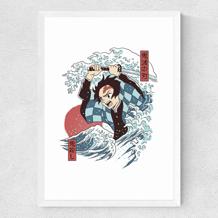 Demon Slayer Ukiyo-e Medium White Frame Demon Slayer Ukiyo-e Medium White Frame