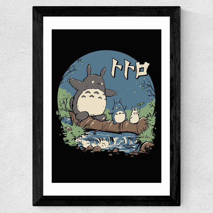 Neighbours in the Wood Wide Black Frame