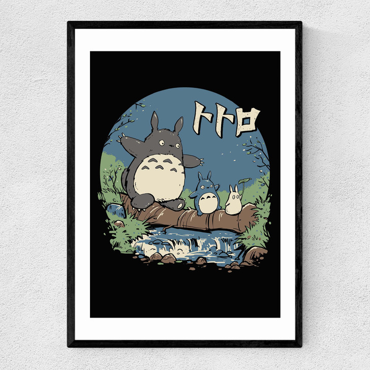 Neighbours in the Wood Narrow Black Frame