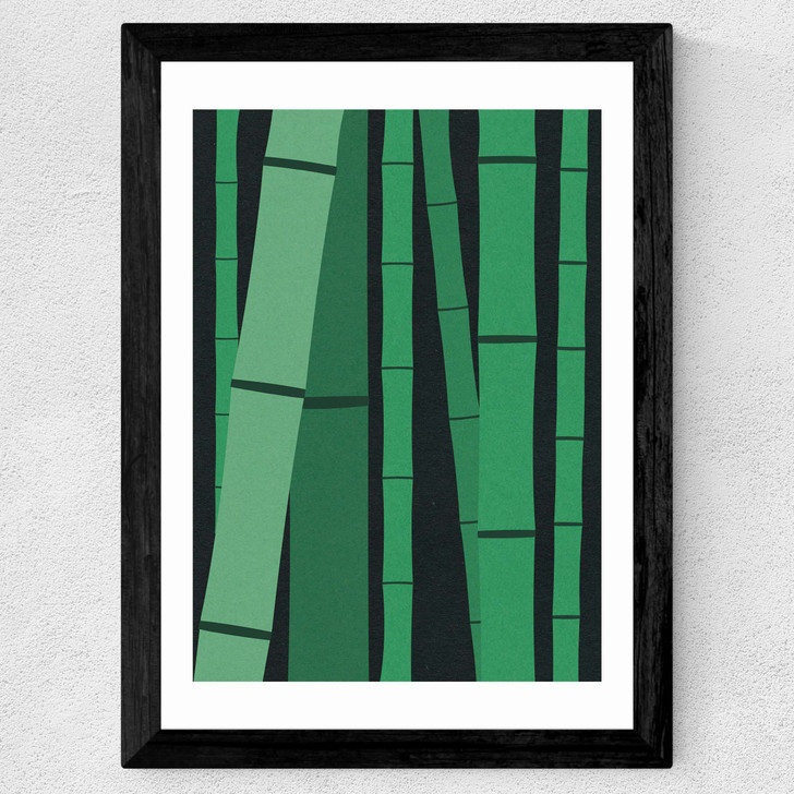 Bamboo Woods Wide Black Frame Bamboo Woods Wide Black Frame