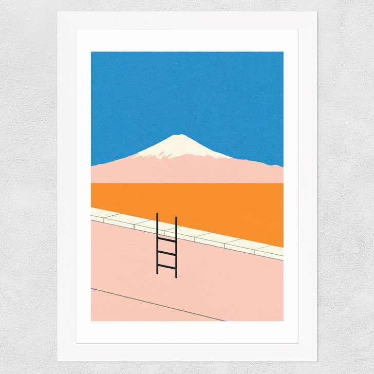 Fuji Pool Wide White Frame Fuji Pool Wide White Frame