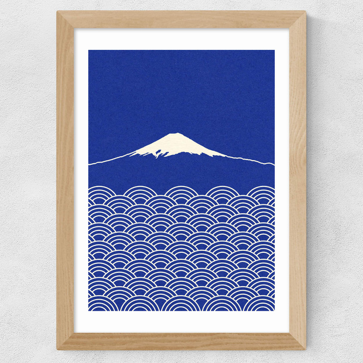 Waves and Fuji San Wide Oak Frame Waves and Fuji San Wide Oak Frame