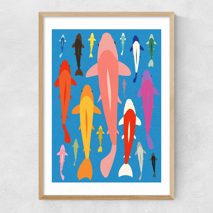 Koi Gang Narrow Oak Frame