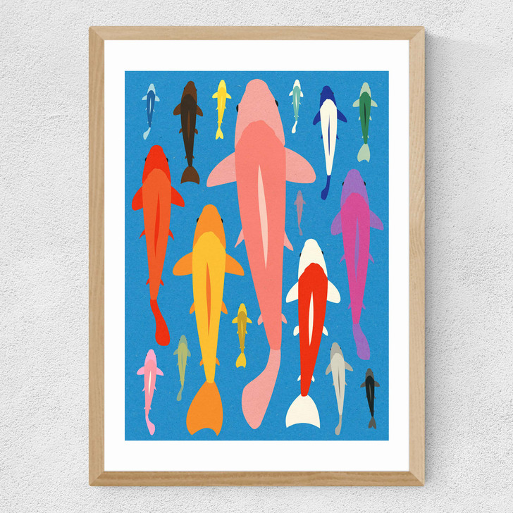 Koi Gang Medium Oak Frame